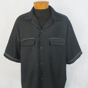 Steve Harvey Celebrity Edition Mens Short Sleeve Shirt Black.